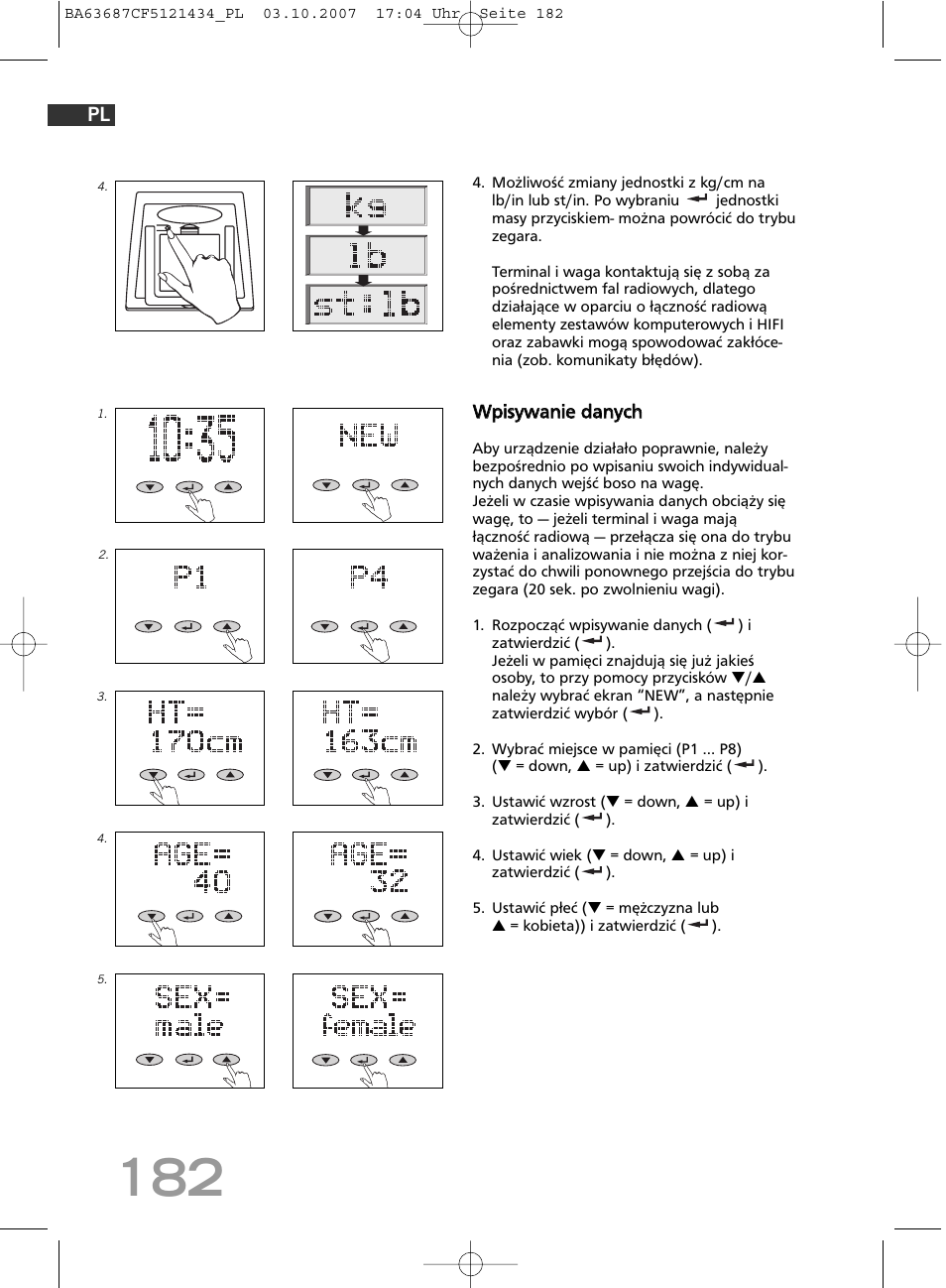 SOEHNLE Body Balance Slim F5 User Manual | Page 182 / 292