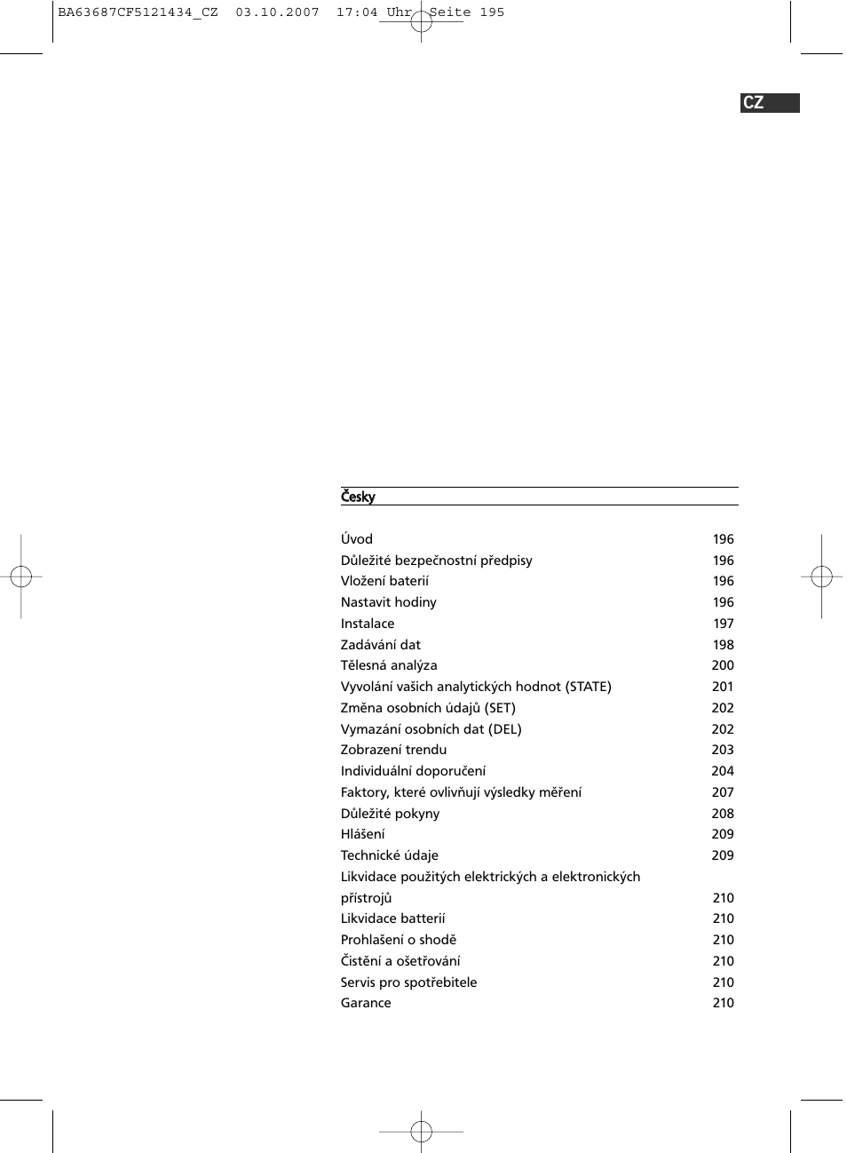 SOEHNLE Body Balance Slim F5 User Manual | Page 195 / 292