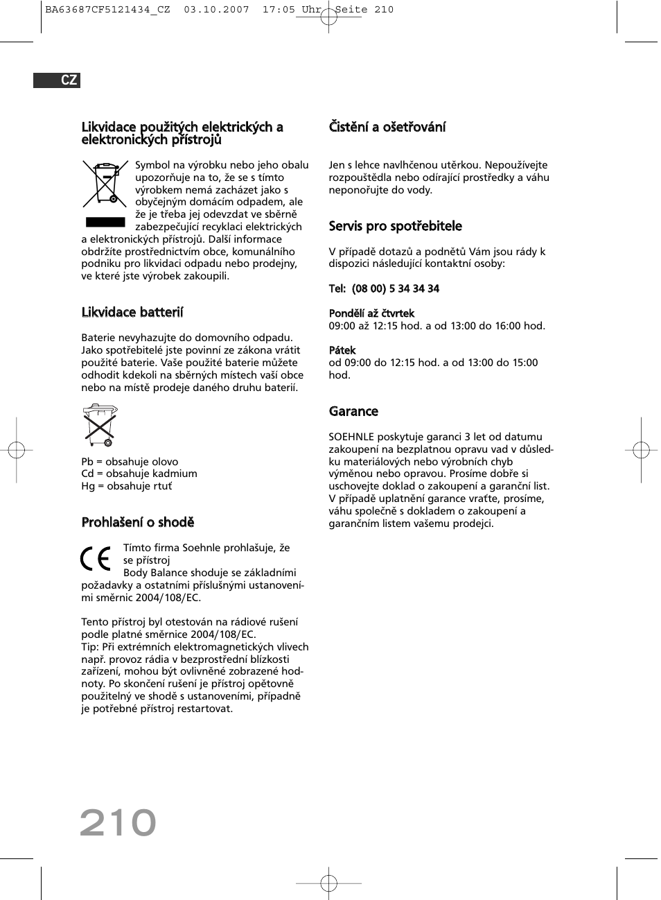 SOEHNLE Body Balance Slim F5 User Manual | Page 210 / 292