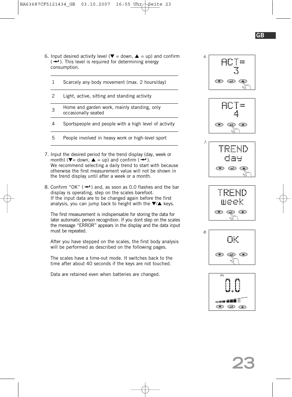 SOEHNLE Body Balance Slim F5 User Manual | Page 23 / 292