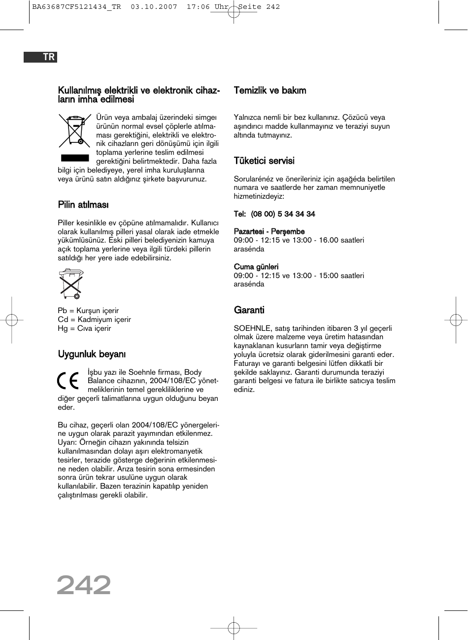 SOEHNLE Body Balance Slim F5 User Manual | Page 242 / 292