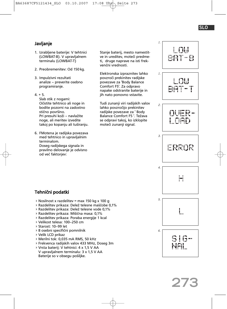 SOEHNLE Body Balance Slim F5 User Manual | Page 273 / 292