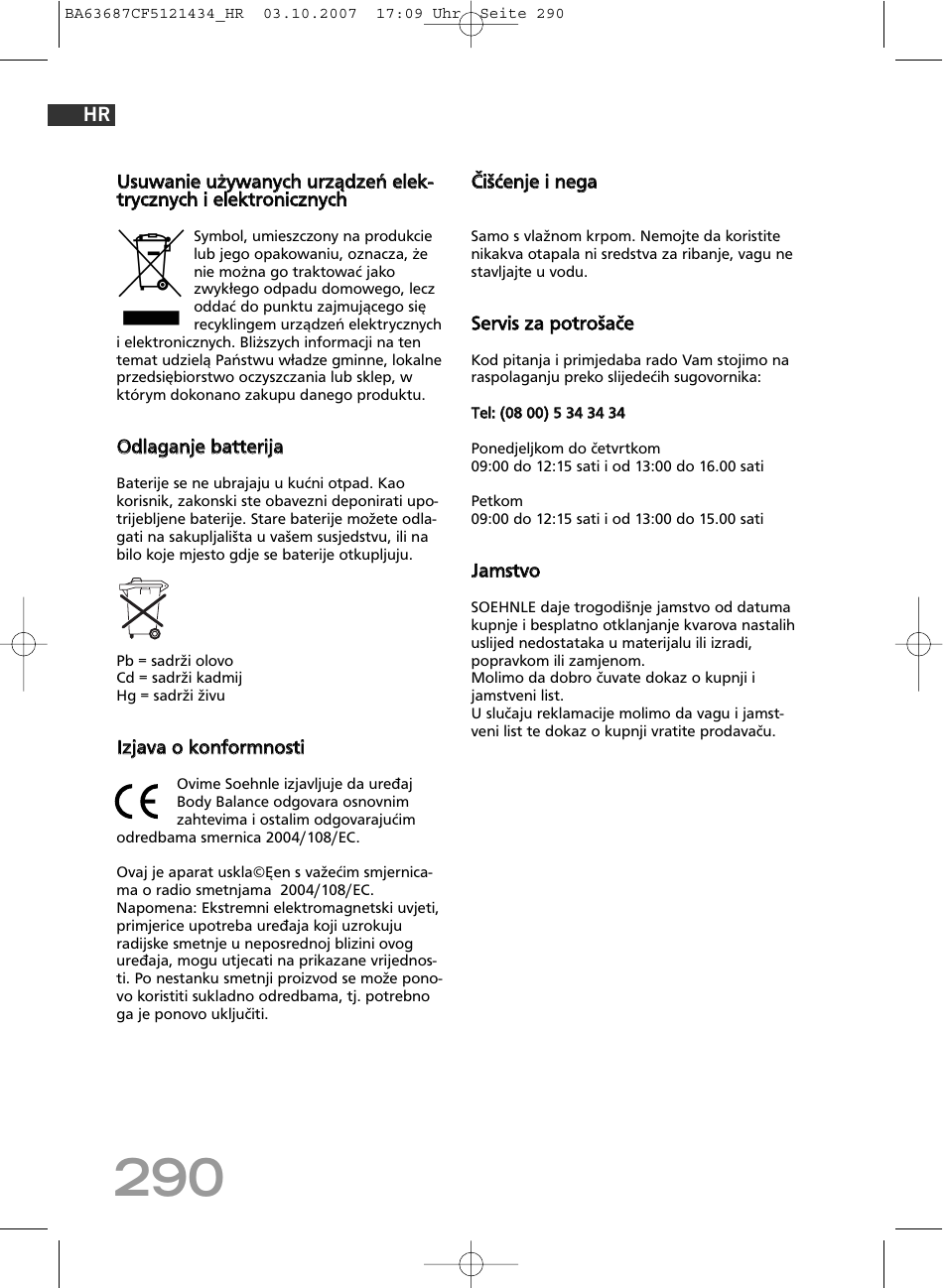 SOEHNLE Body Balance Slim F5 User Manual | Page 290 / 292