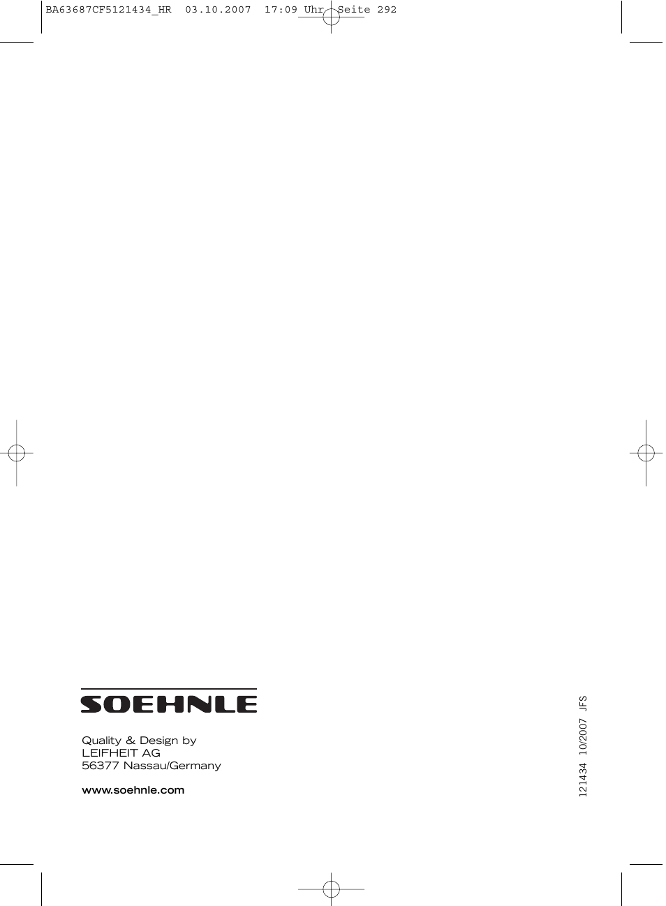 SOEHNLE Body Balance Slim F5 User Manual | Page 292 / 292