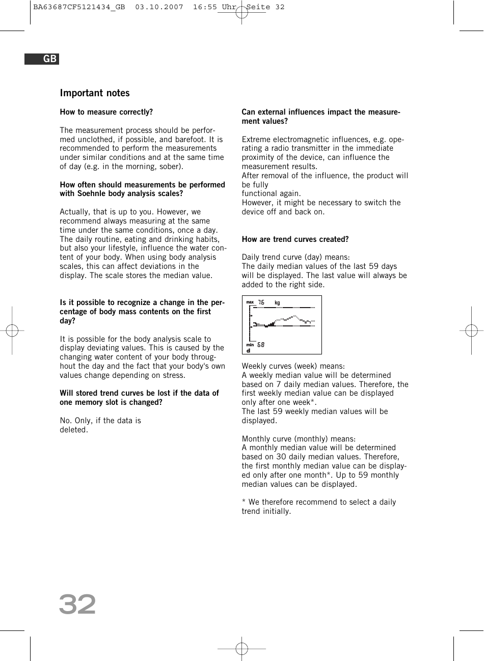 SOEHNLE Body Balance Slim F5 User Manual | Page 32 / 292