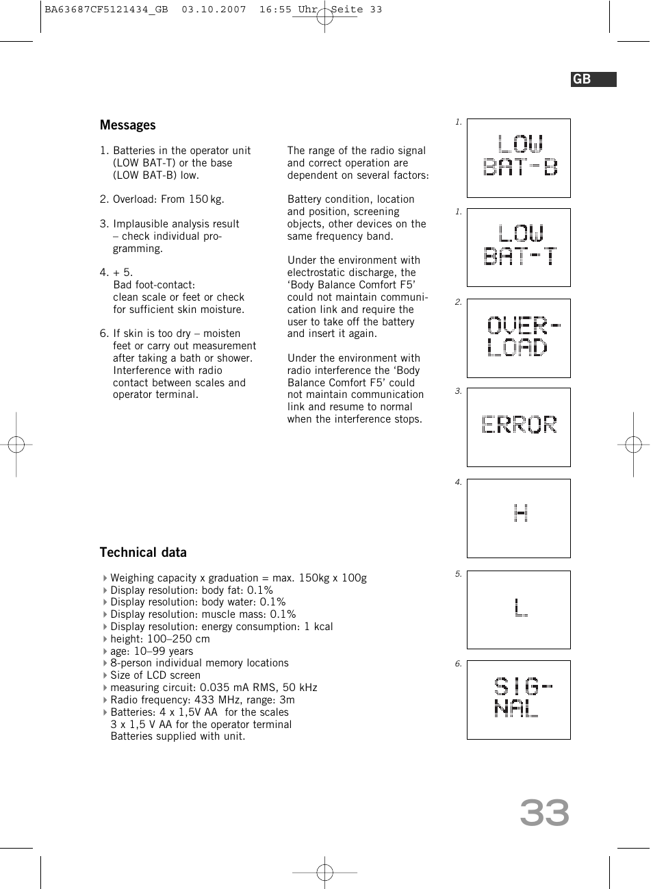 SOEHNLE Body Balance Slim F5 User Manual | Page 33 / 292