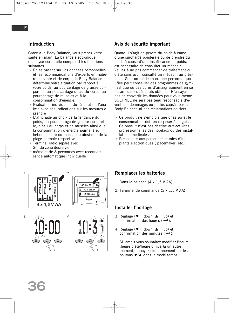 SOEHNLE Body Balance Slim F5 User Manual | Page 36 / 292