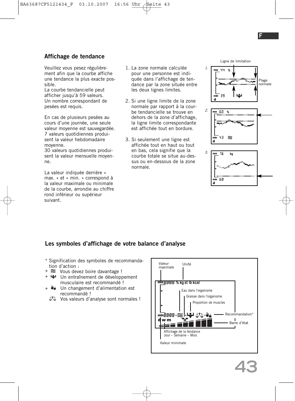 Affichage de tendance | SOEHNLE Body Balance Slim F5 User Manual | Page 43 / 292
