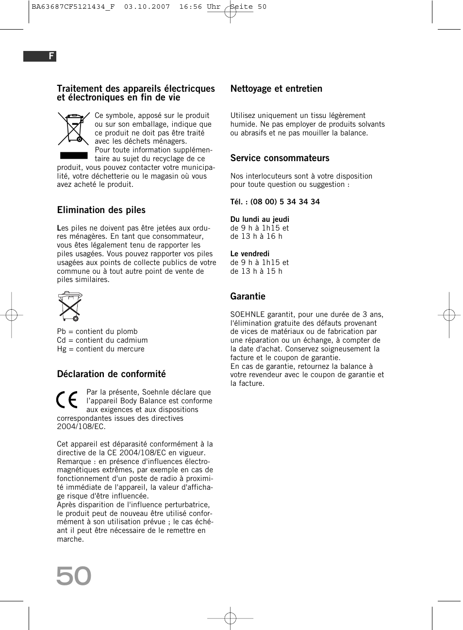SOEHNLE Body Balance Slim F5 User Manual | Page 50 / 292