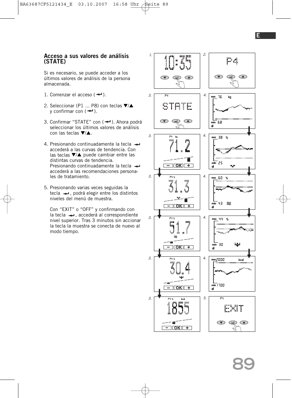 Acceso a sus valores de análisis (state) | SOEHNLE Body Balance Slim F5 User Manual | Page 89 / 292