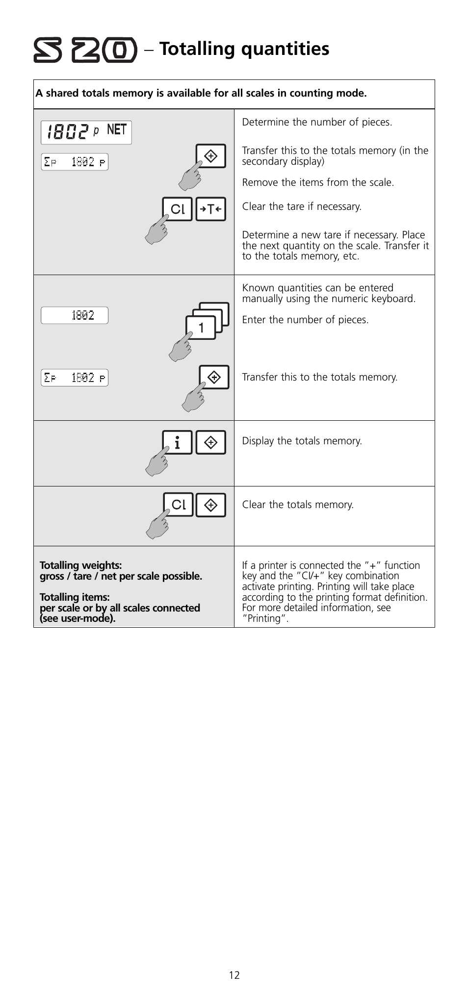Totalling quantities | SOEHNLE 2761 User Manual | Page 13 / 19