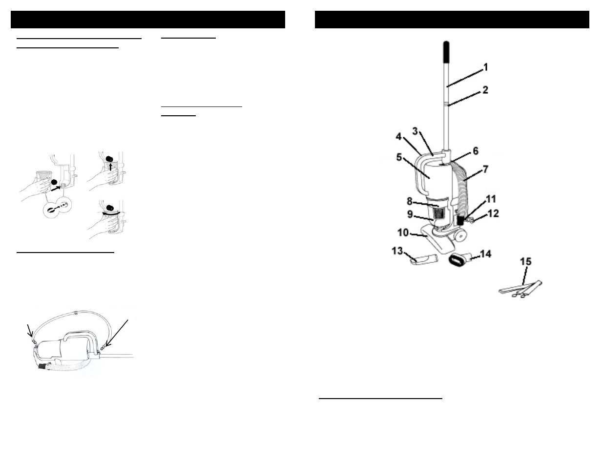 Technical specifications, Getting to know your shark turbo stick vac, Directives d’usage | Shark EP600NF User Manual | Page 3 / 14