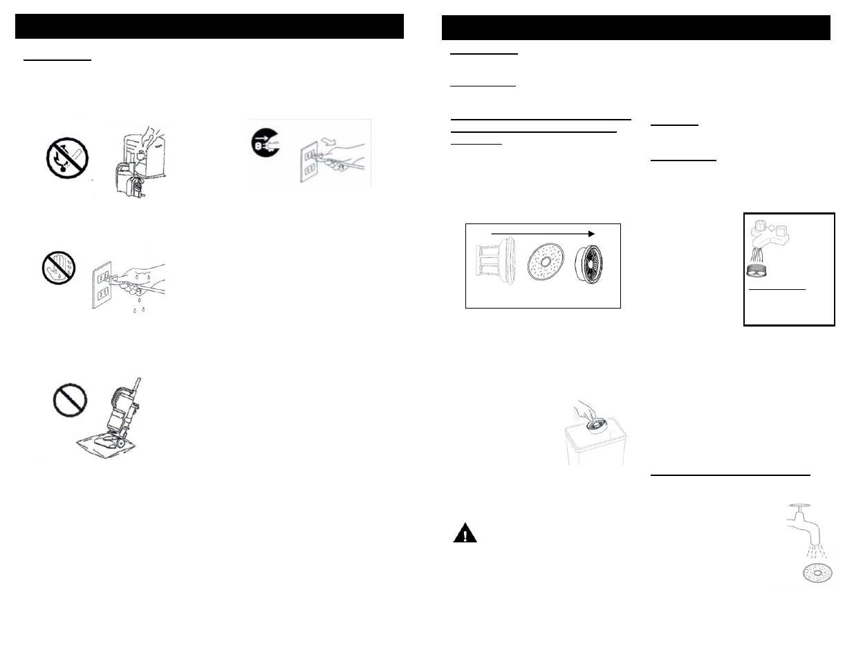 Directives d’usage, Precautionary measures | Shark EP600NF User Manual | Page 4 / 14