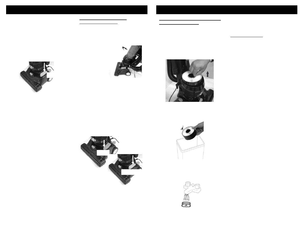 Maintenance instructions, Consignes d’utilisation | Shark INFINITY NV31N User Manual | Page 13 / 26