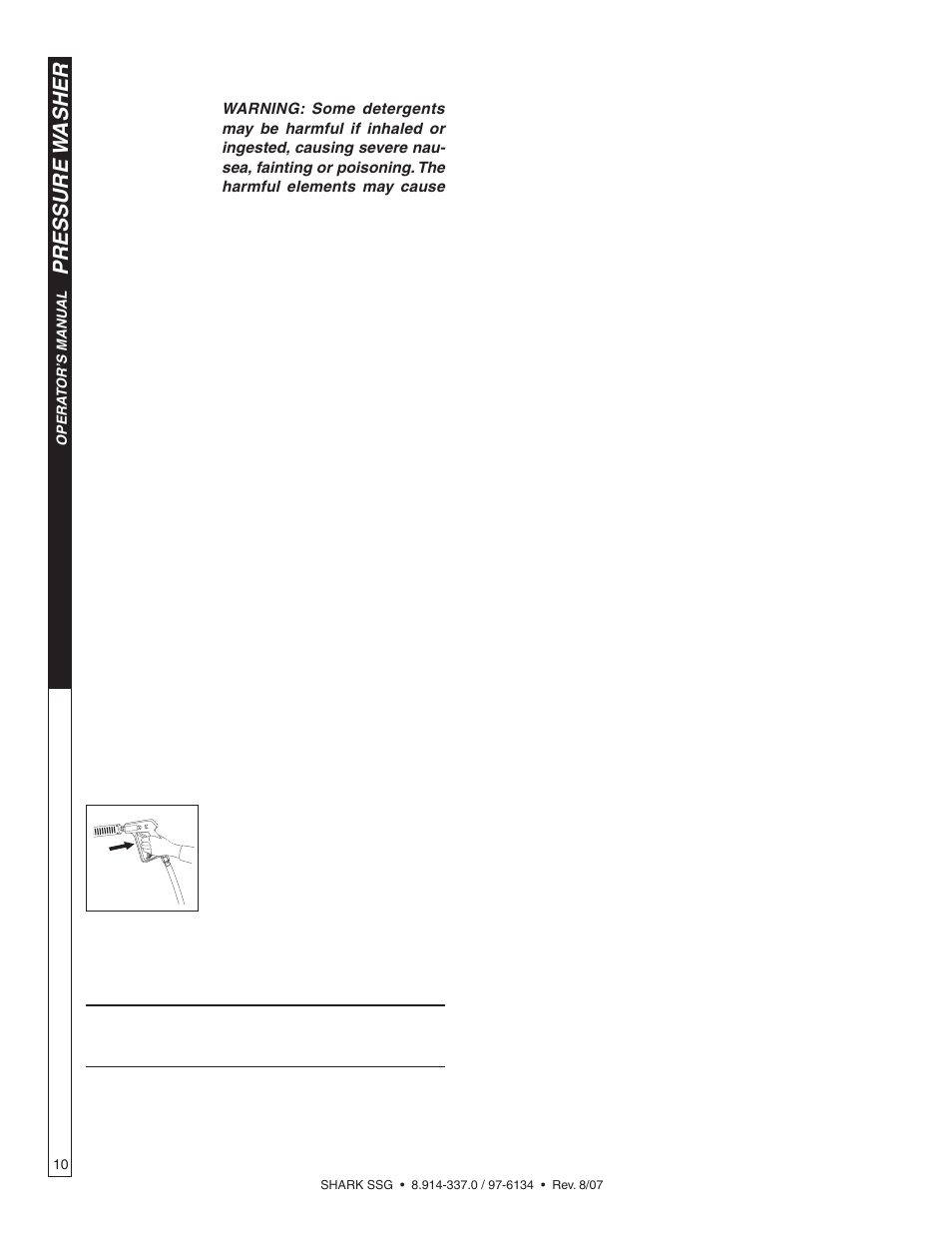 Pressure w asher | Shark SSG-503537E/G User Manual | Page 10 / 38