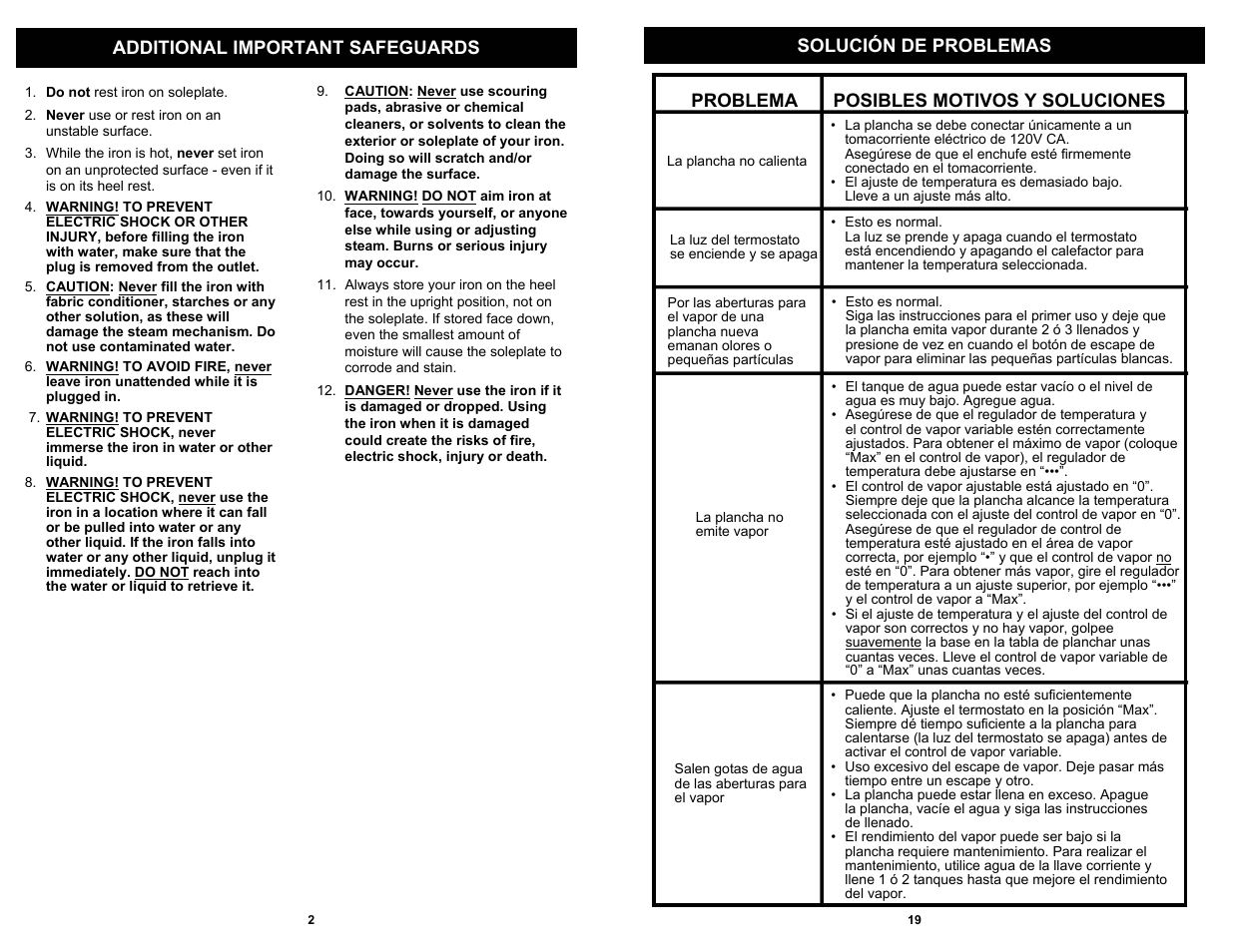 Shark GI465 User Manual | Page 4 / 12