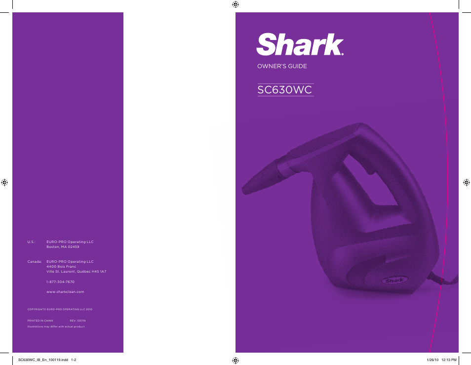 Shark SC630WC User Manual | 12 pages