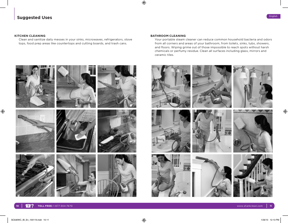 Suggested uses | Shark SC630WC User Manual | Page 9 / 12