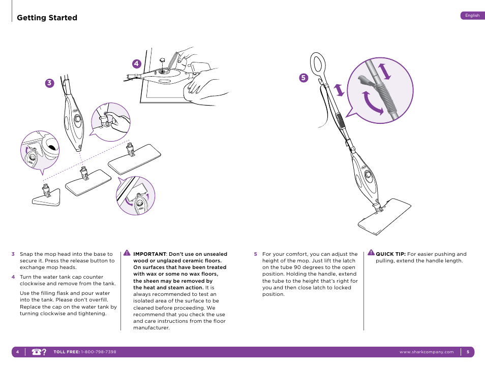 Getting started | Shark S3501CO User Manual | Page 6 / 11