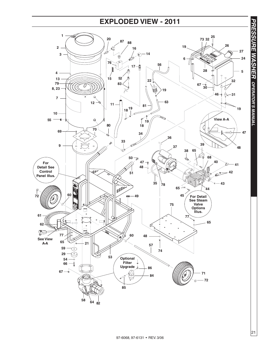 Exploded view - 2011, Pressure w asher | Shark HPB-3520 User Manual | Page 21 / 56