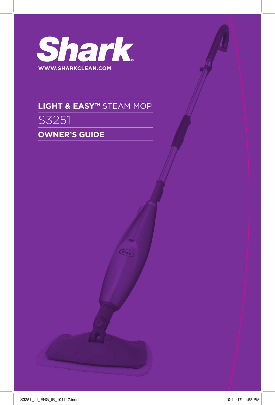 Shark LIGHT & EASY S3251 User Manual | 20 pages