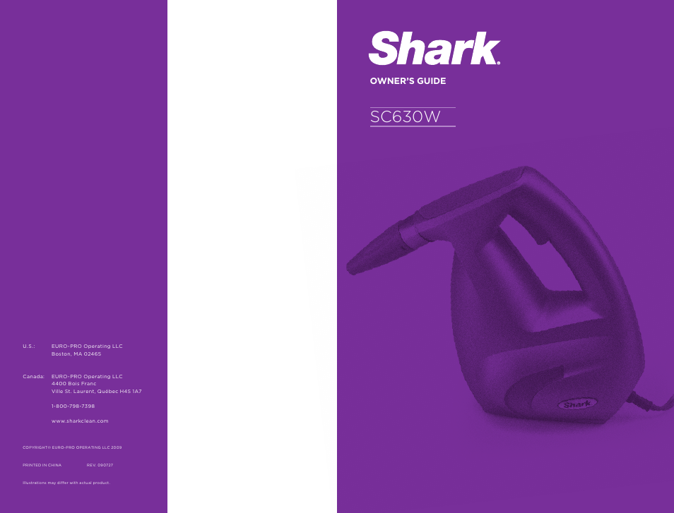 Shark SC630W User Manual | 12 pages