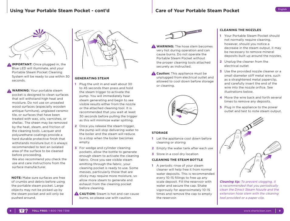 Shark SC630W User Manual | Page 8 / 12
