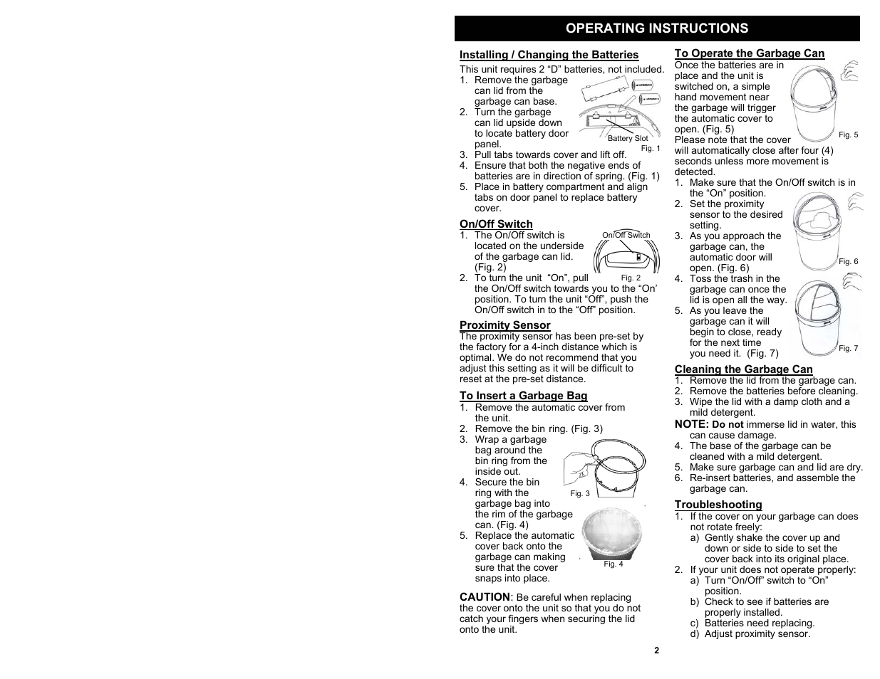 Operating instructions | Shark GC610C User Manual | Page 3 / 4