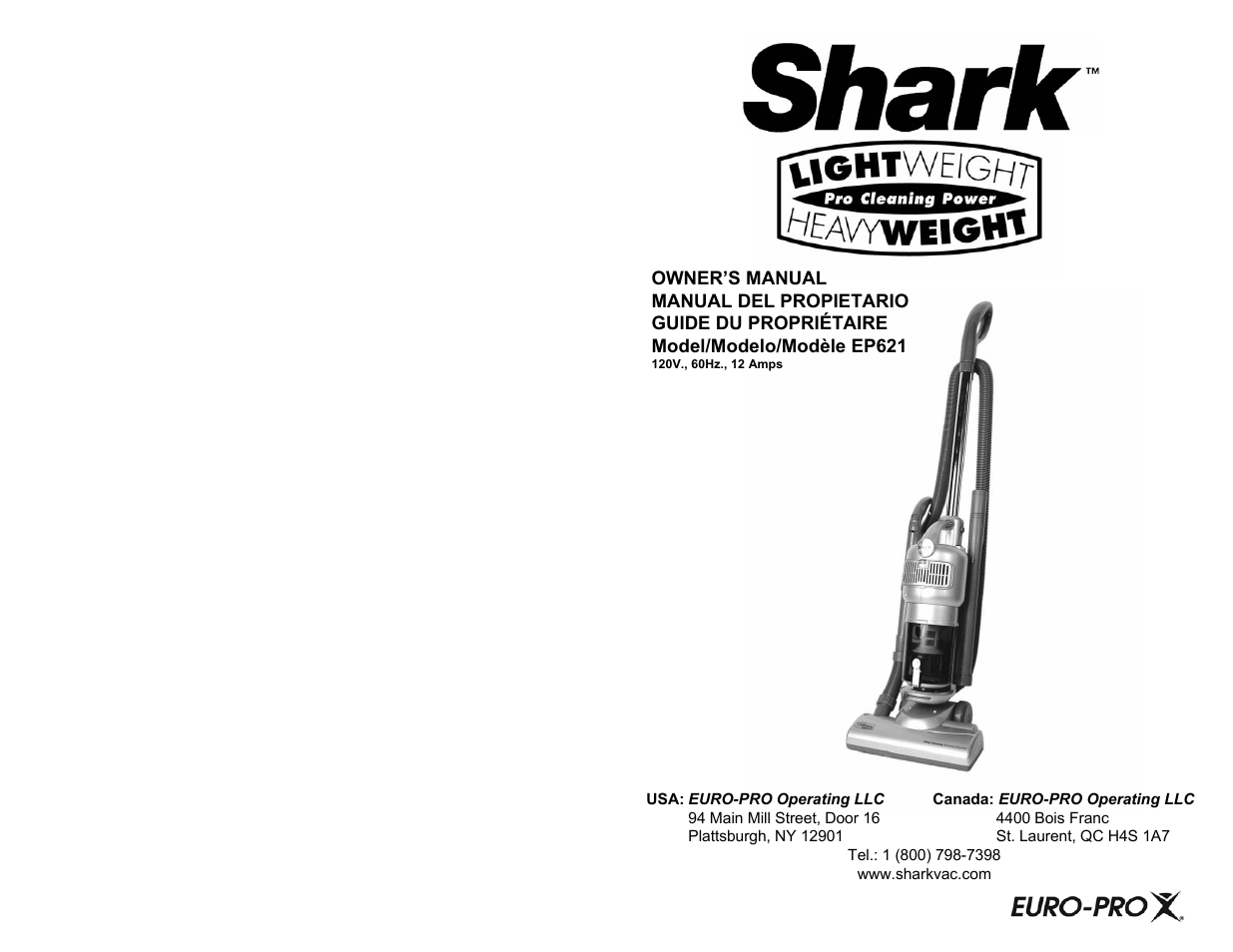 Shark EP621 User Manual | 18 pages