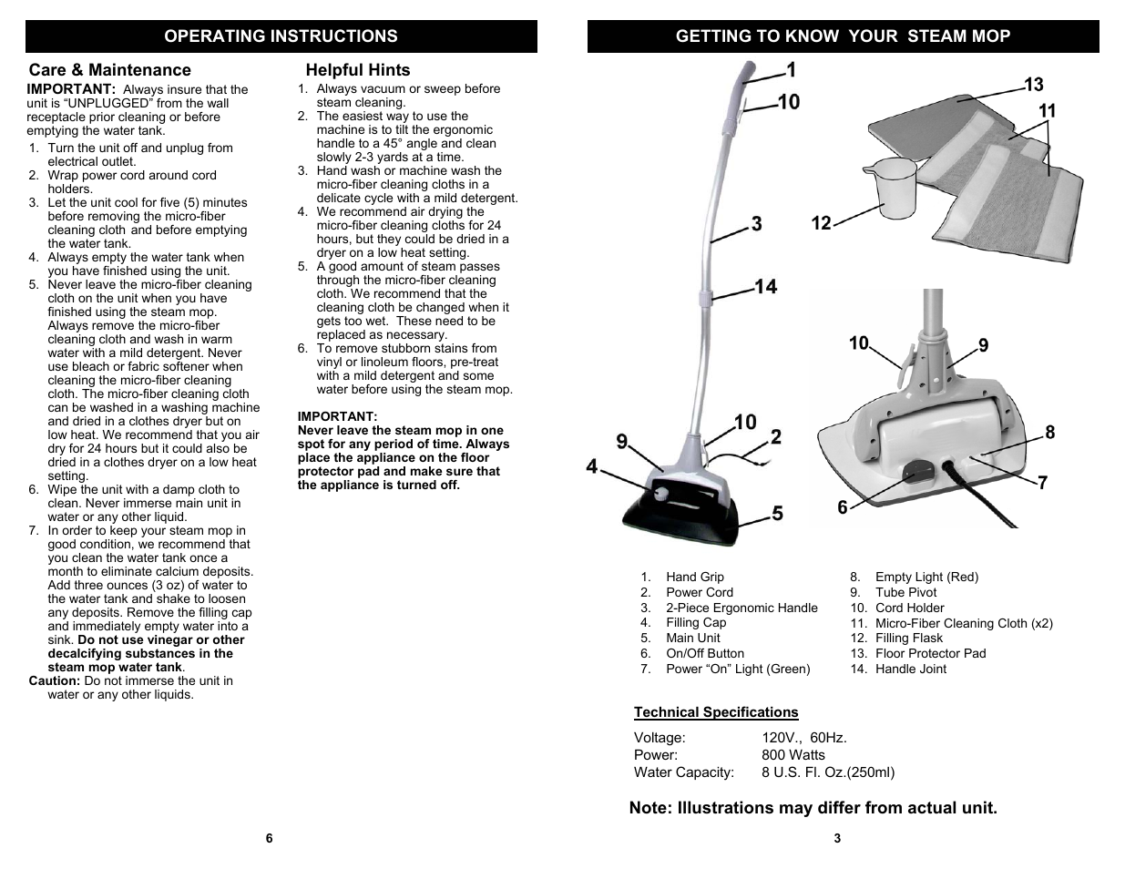 Helpful hints | Shark S3305 User Manual | Page 5 / 6