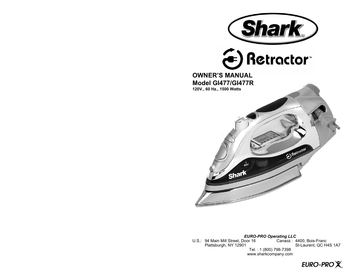 Shark GI477R User Manual | 6 pages