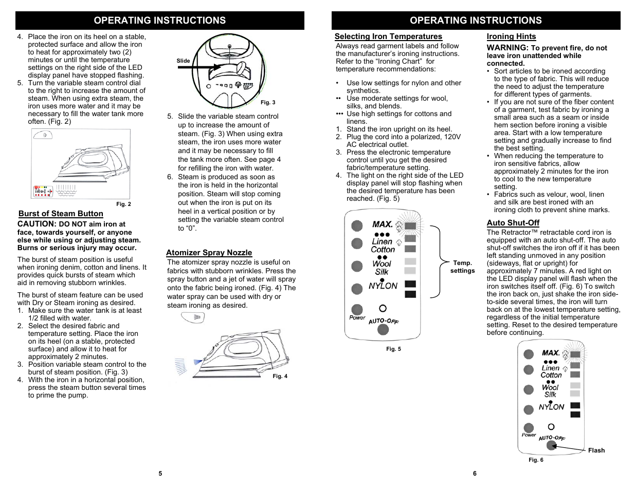 Operating instructions | Shark GI477R User Manual | Page 6 / 6
