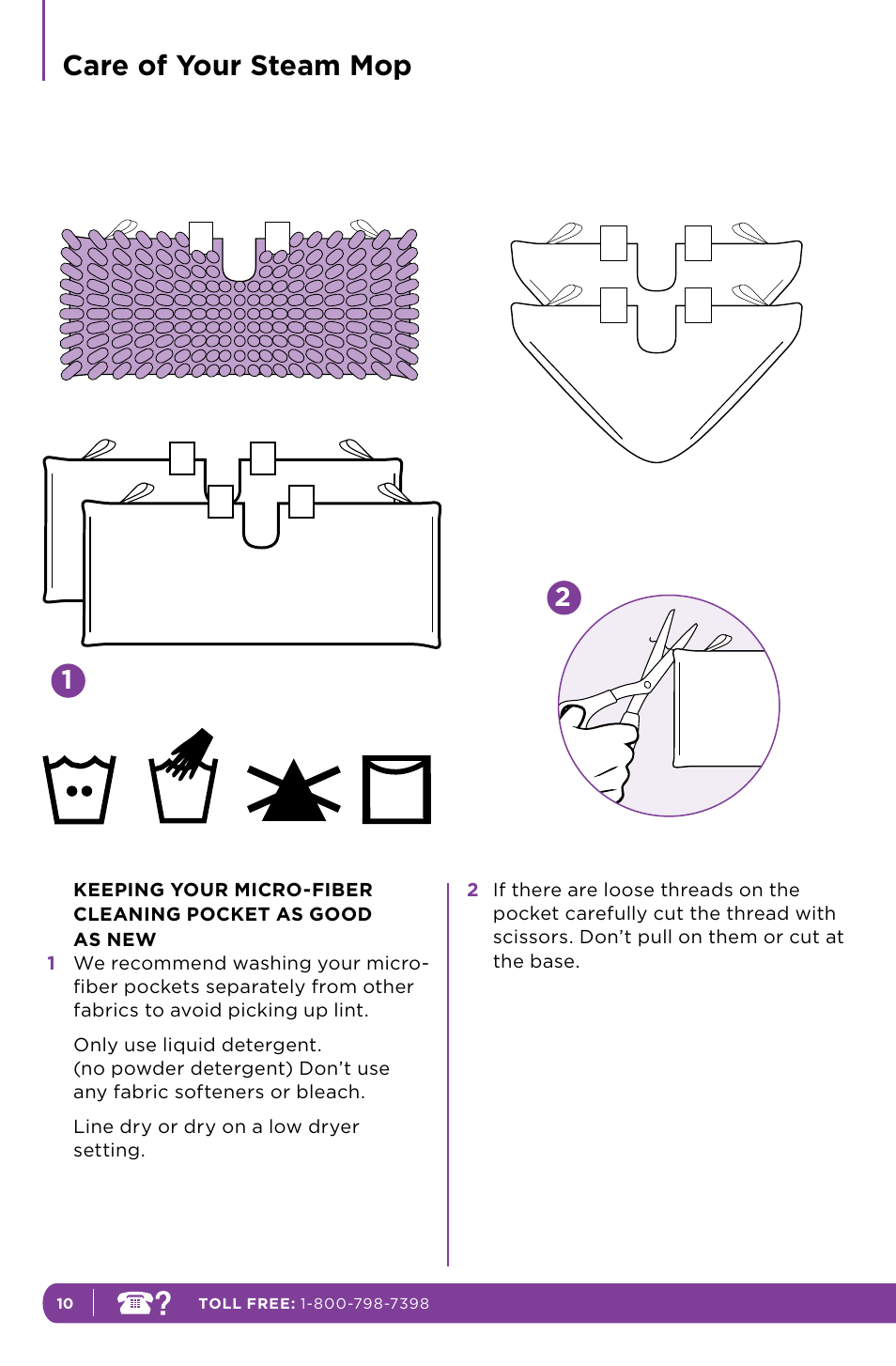 Care of your steam mop | Shark S3501 User Manual | Page 16 / 20