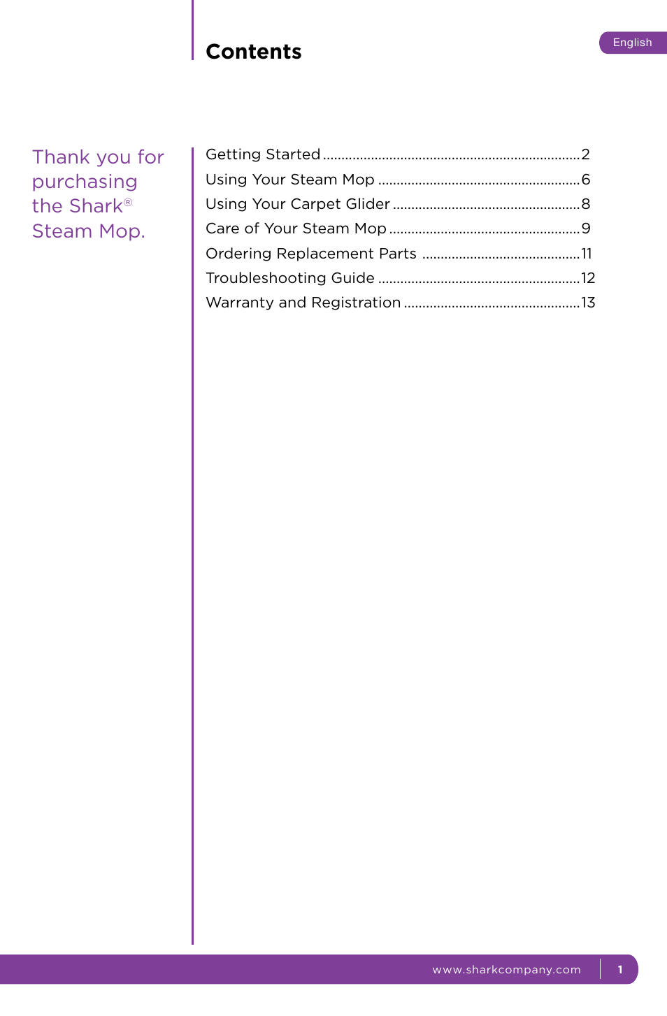 Shark S3501 User Manual | Page 7 / 20