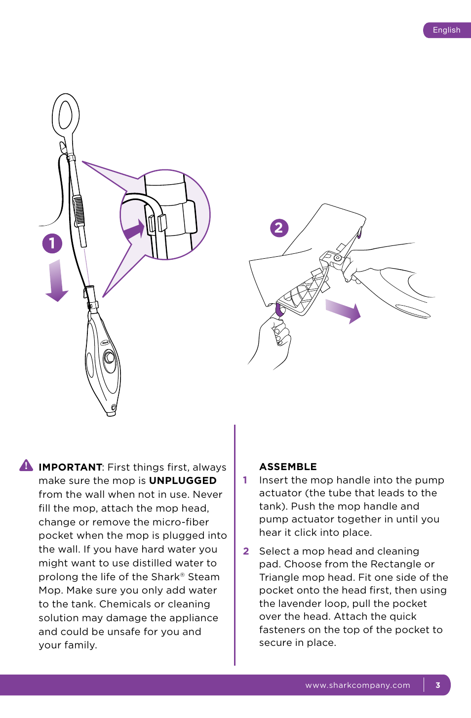 Shark S3501 User Manual | Page 9 / 20