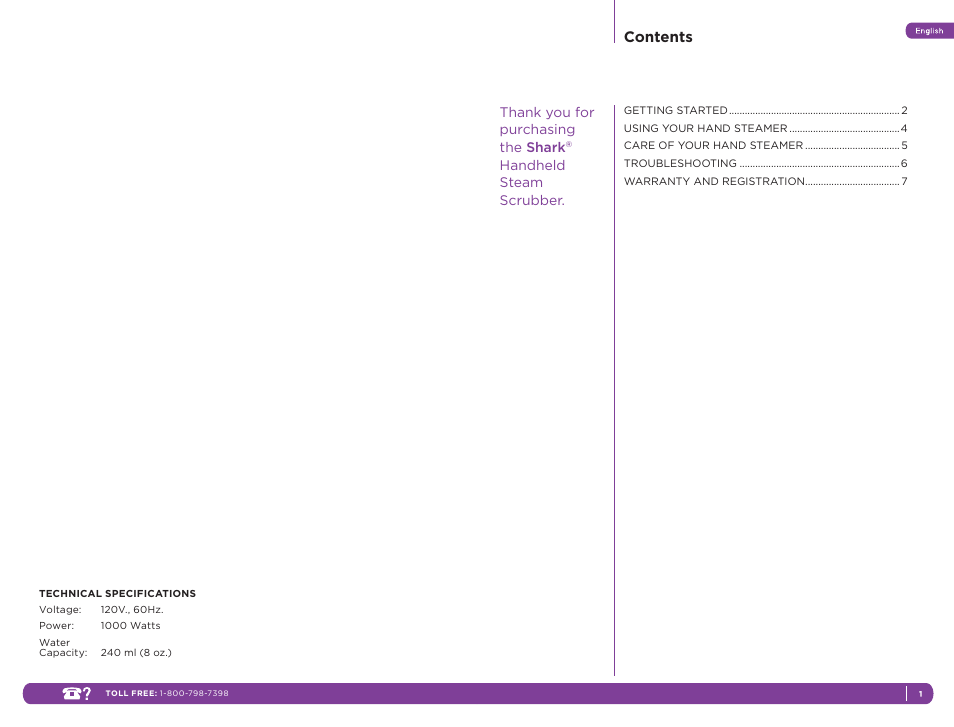 Shark S3401 User Manual | Page 3 / 7