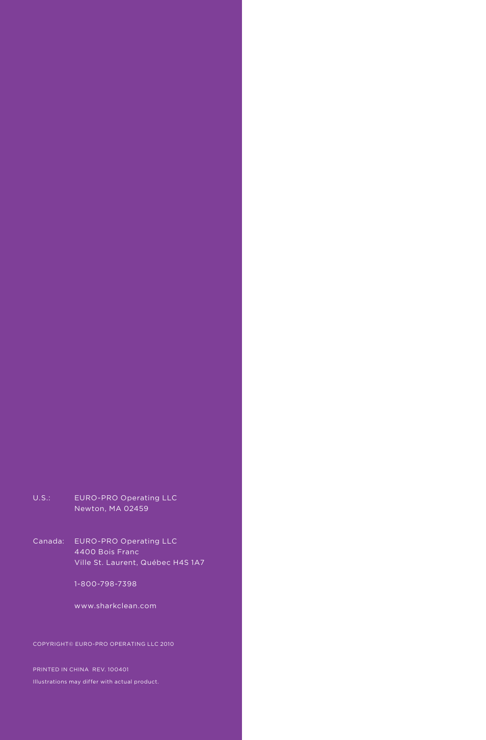 Shark S3401 User Manual | Page 7 / 7