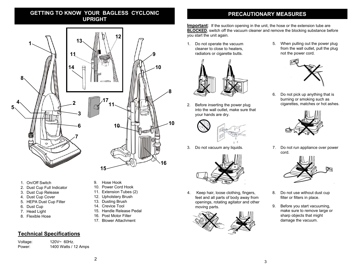 Shark EP708 User Manual | Page 2 / 6