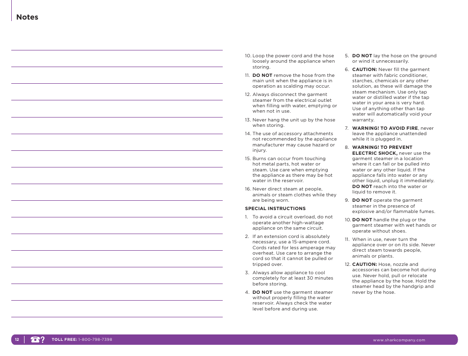 Shark SC637 User Manual | Page 3 / 10