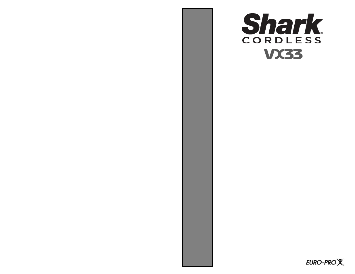 Shark Sv769 User Manual | 8 pages