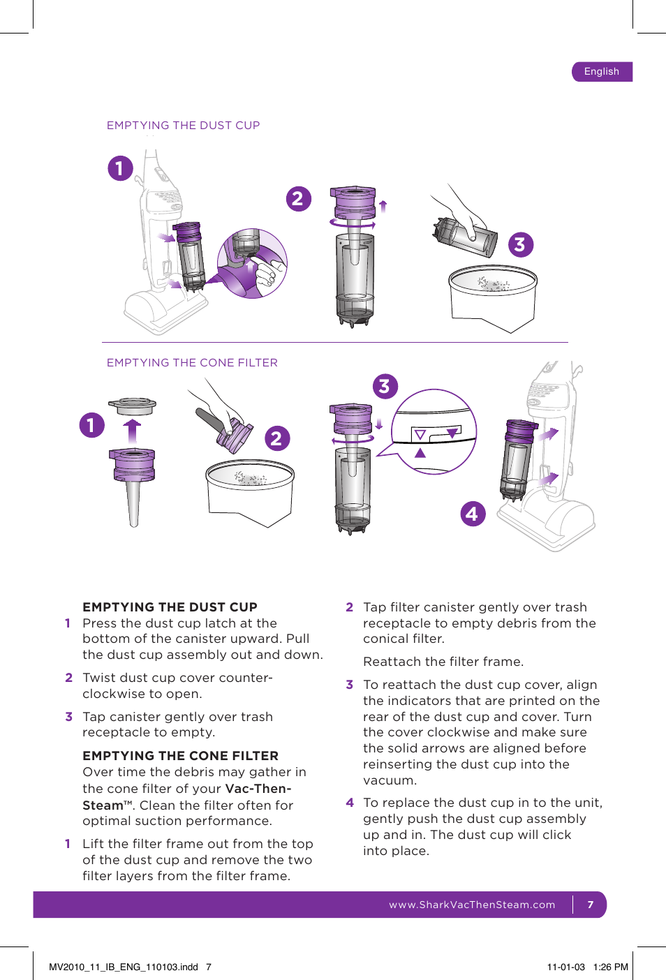 Shark VAC-THEN-STEAM MV2010 User Manual | Page 11 / 20