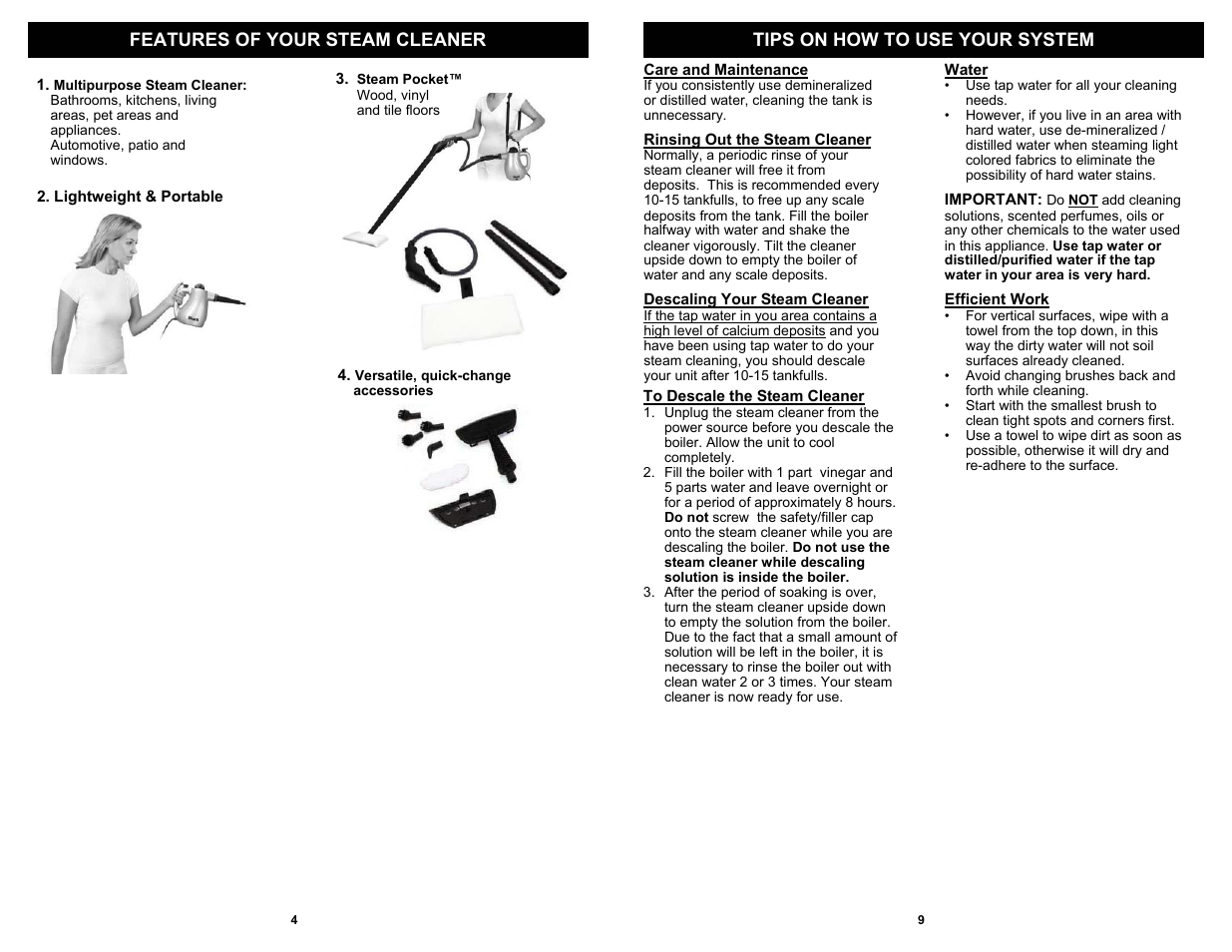 Shark STEAM BLASTER JR. S3200 User Manual | Page 6 / 8