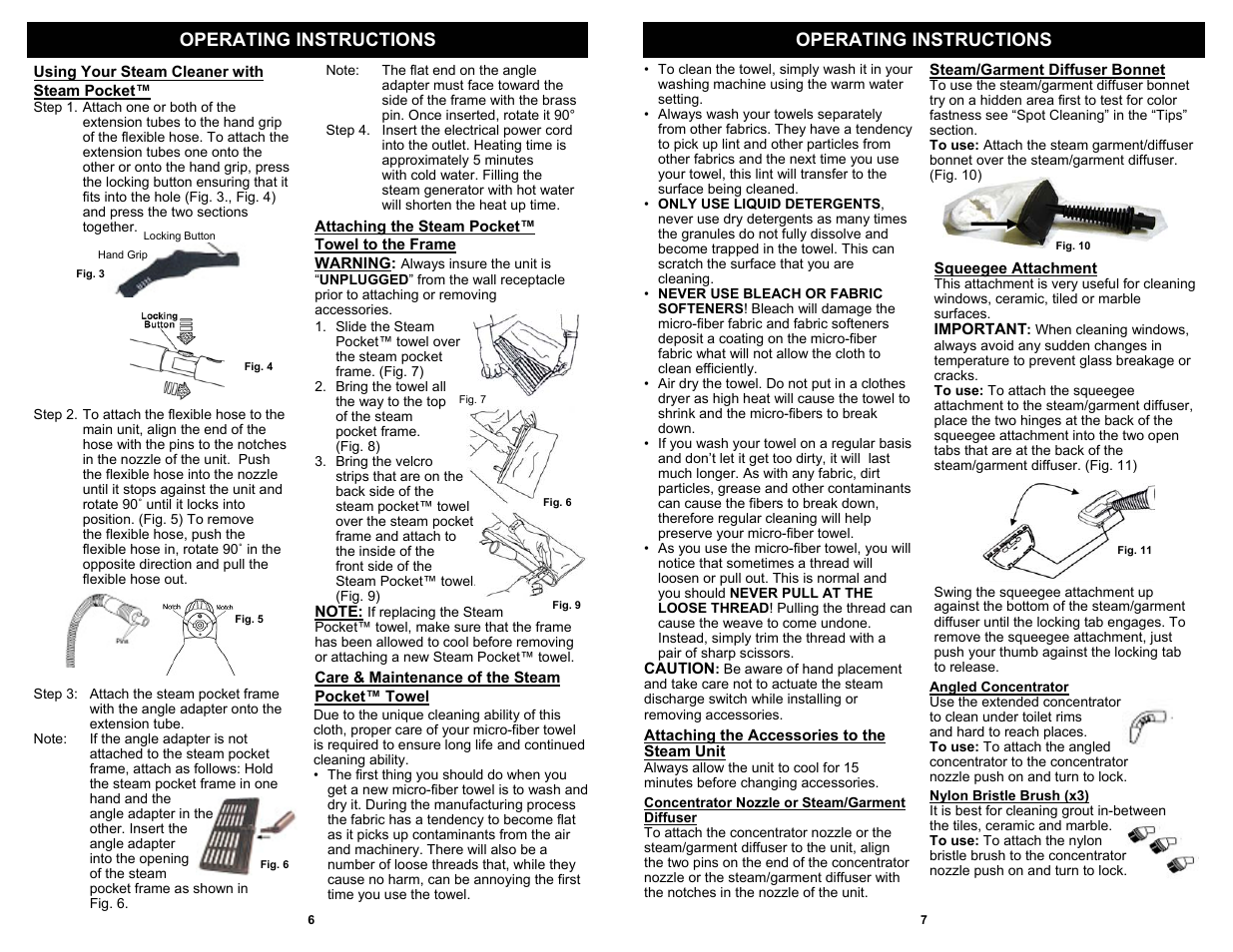 Operating instructions | Shark STEAM BLASTER JR. S3200 User Manual | Page 8 / 8