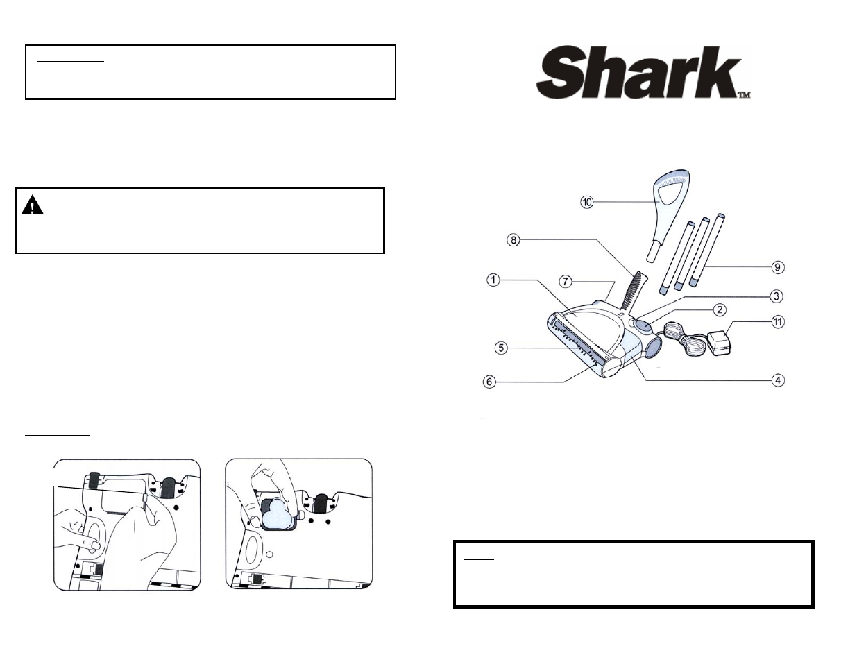 Retrait et mise au rebut des piles, Retrait du bloc-piles | Shark V1725 User Manual | Page 3 / 14