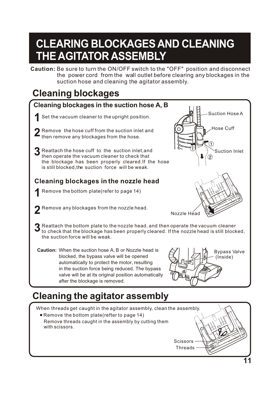 Т³гж 12, Cleaning the agitator assembly, Cleaning blockages | Shark V1315 User Manual | Page 12 / 18