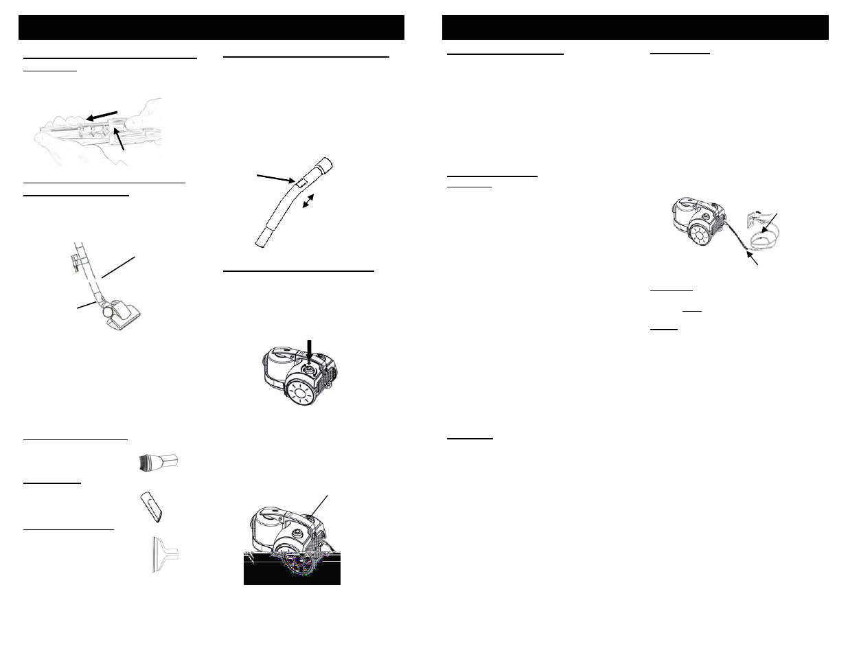 Operating instructions consignes d’utilisation | Shark CV242 User Manual | Page 7 / 16