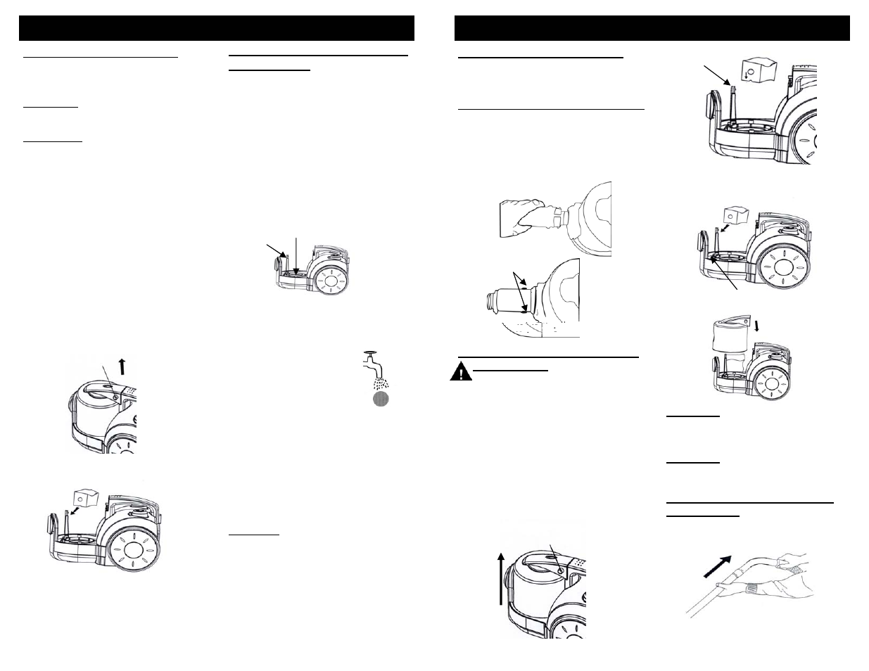 Operating instructions consignes d’utilisation | Shark CV242 User Manual | Page 8 / 16