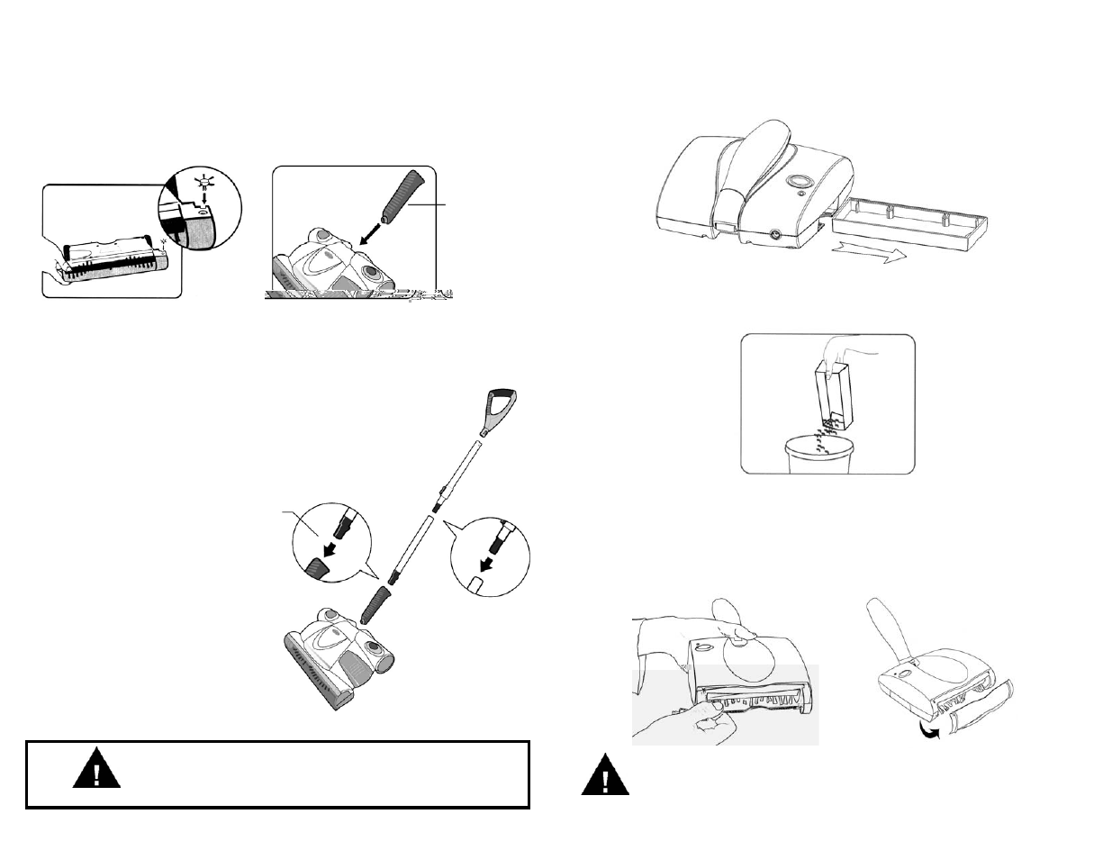 Armado de su barredora inalámbrica, Limpieza del contenedor de polvo, Precaución | Antes de comenzar | Shark V1730 User Manual | Page 14 / 28