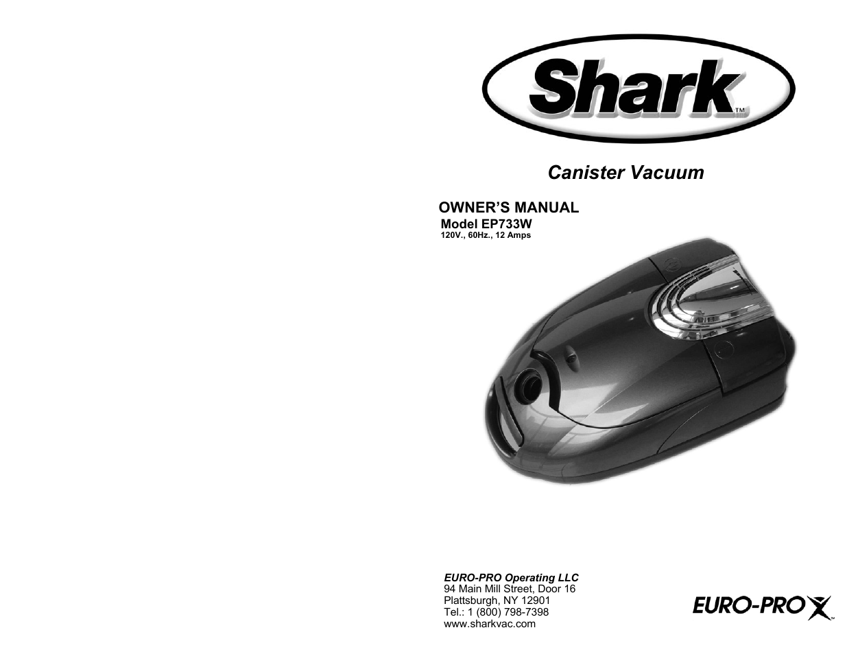 Shark EP733W User Manual | 6 pages