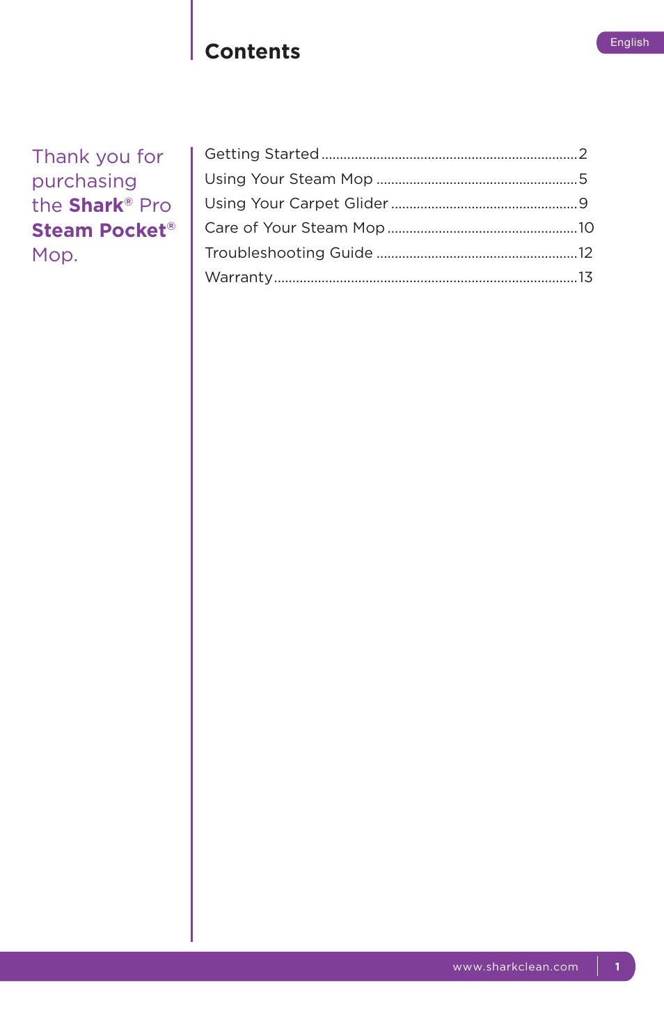 Shark STEAM POCKET S3601 User Manual | Page 5 / 18